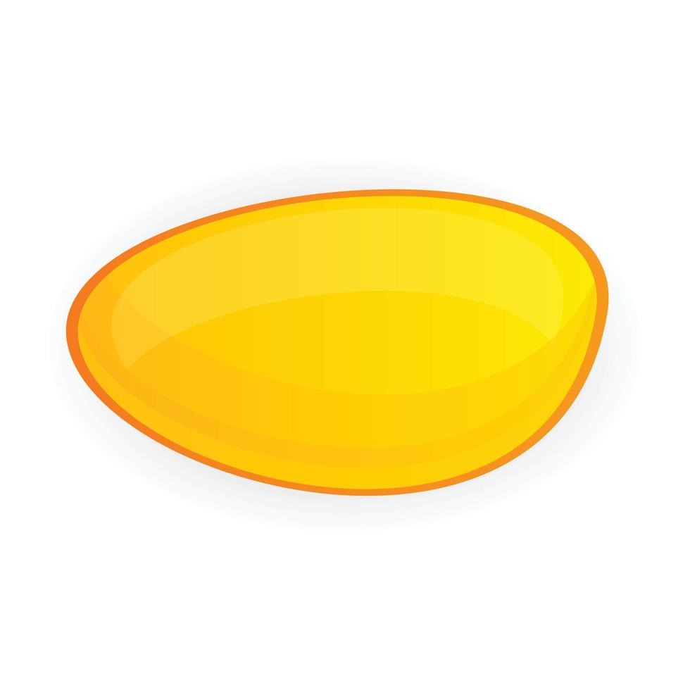 een deel van mango icoon, tekenfilm stijl vector