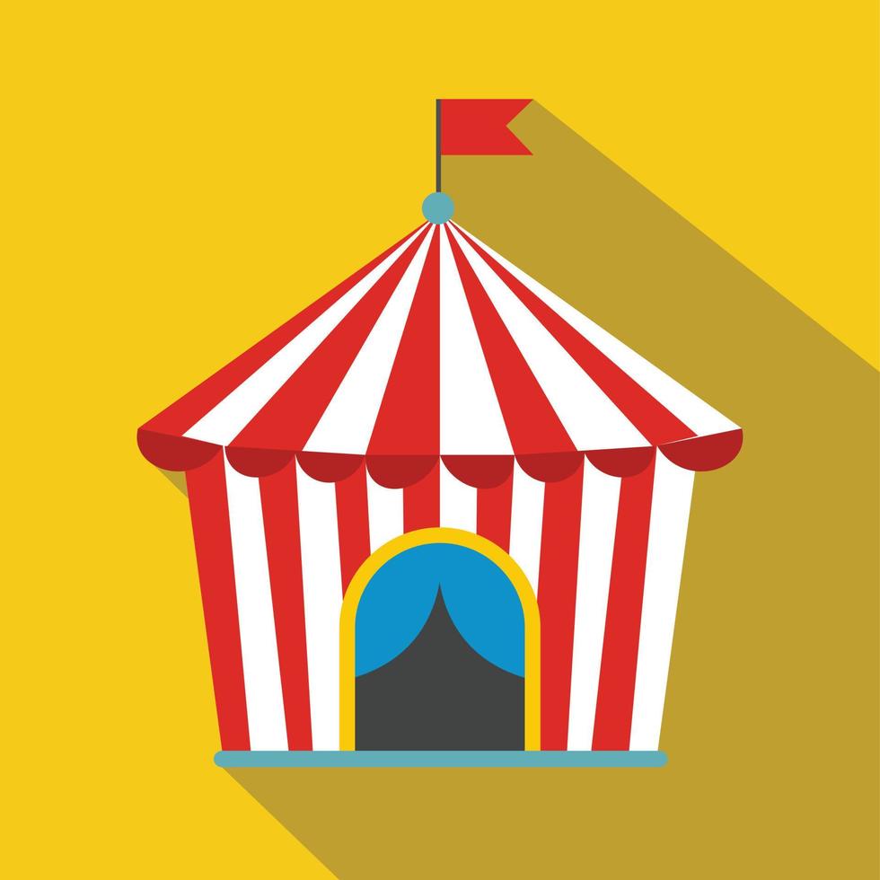 wijnoogst circus tent vlak icoon vector