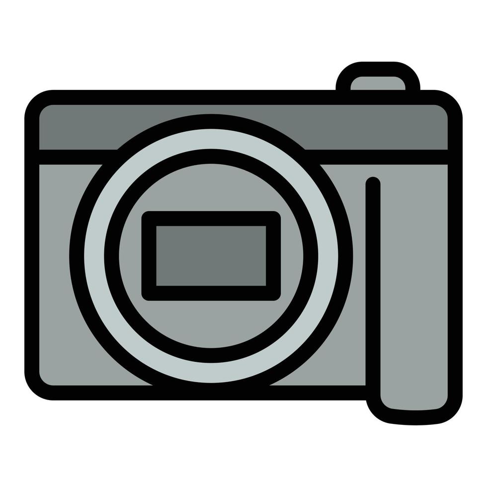 dslr camera icoon, schets stijl vector