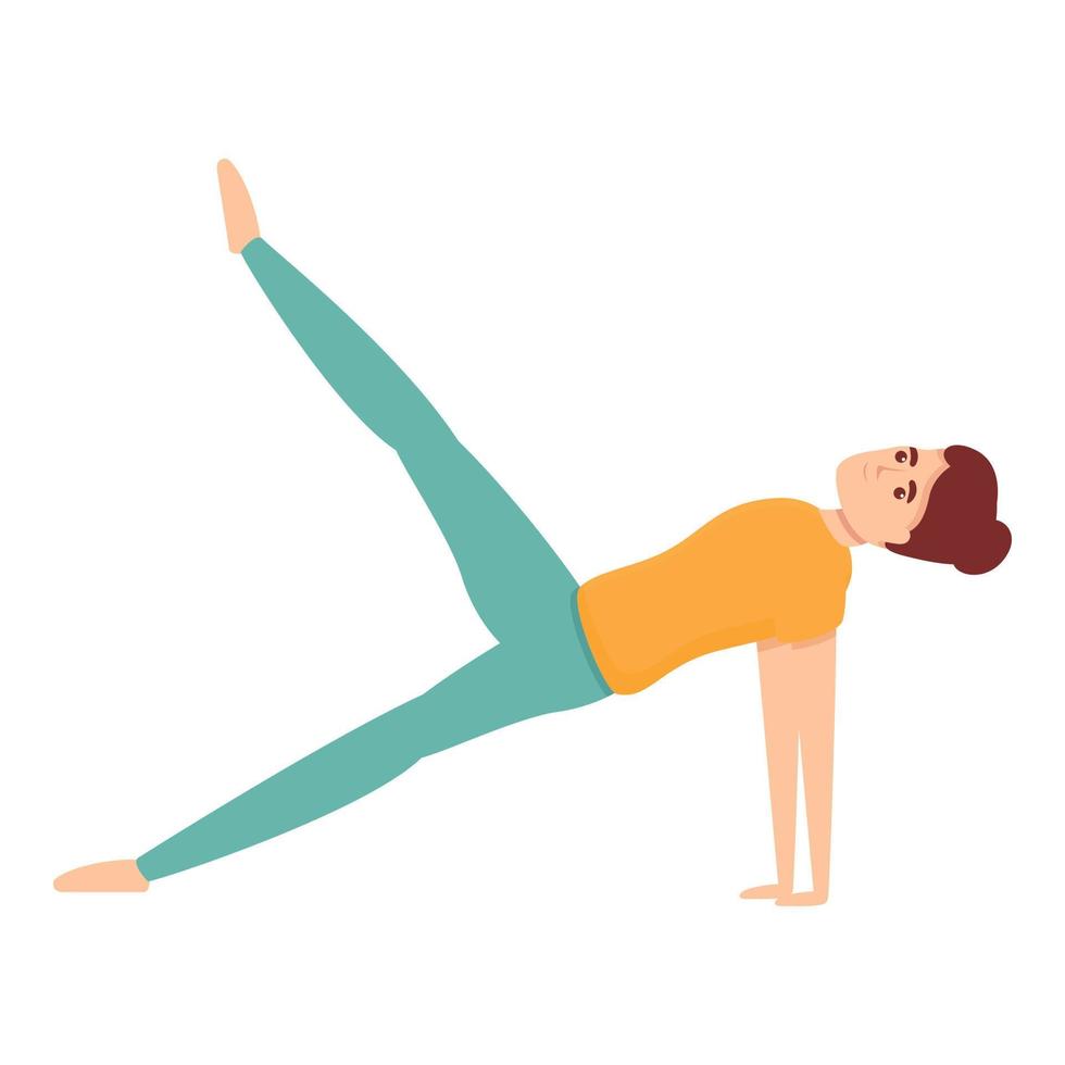 pilates yoga icoon, tekenfilm stijl vector