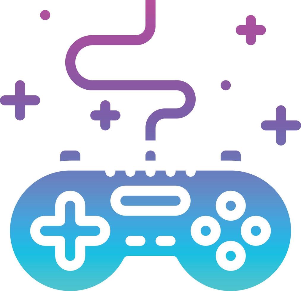 gamepad spel controleur Speel vermaak - solide helling icoon vector
