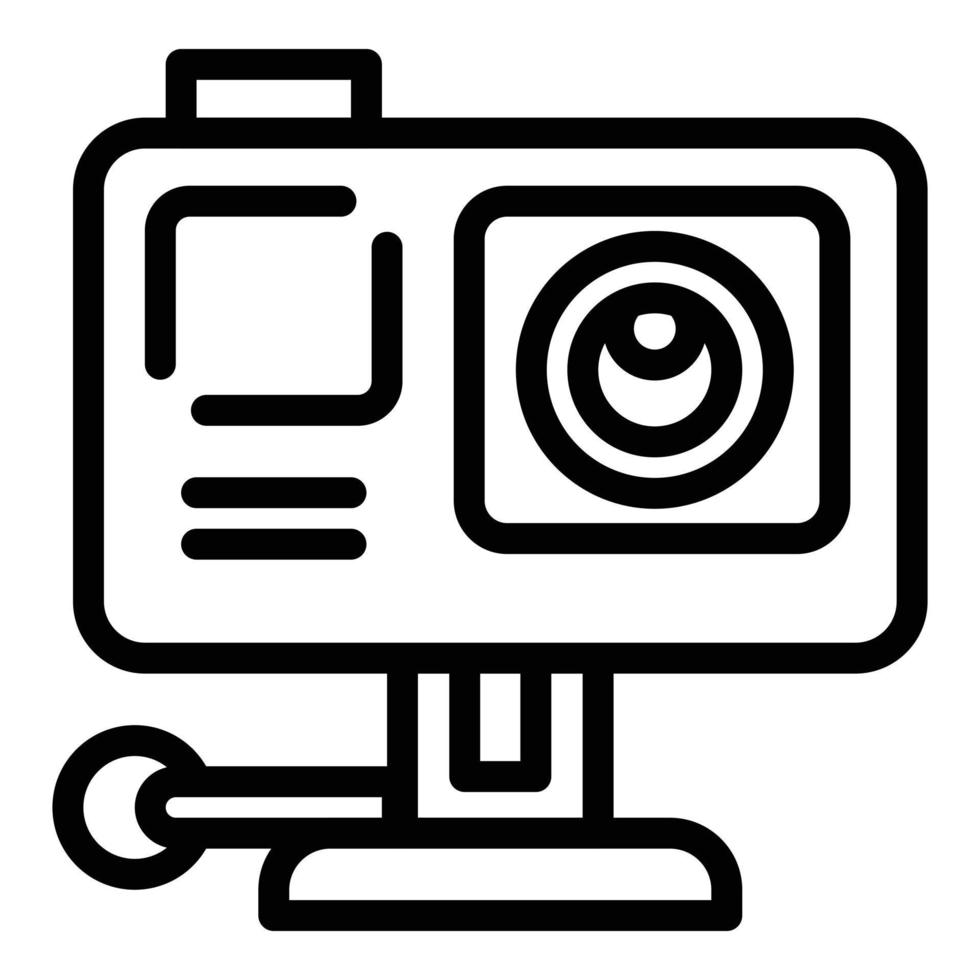 actie camera icoon, schets stijl vector