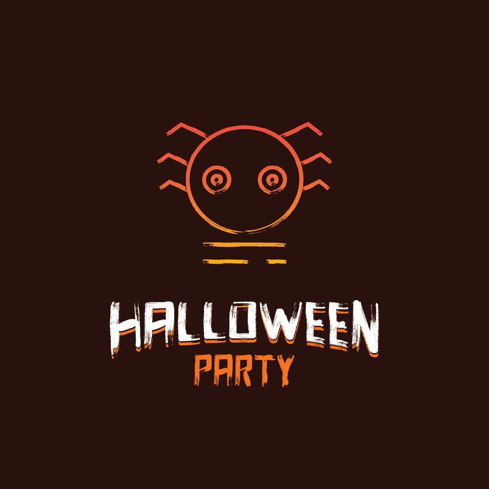 halloween partij ontwerp met donker bruin achtergrond vector