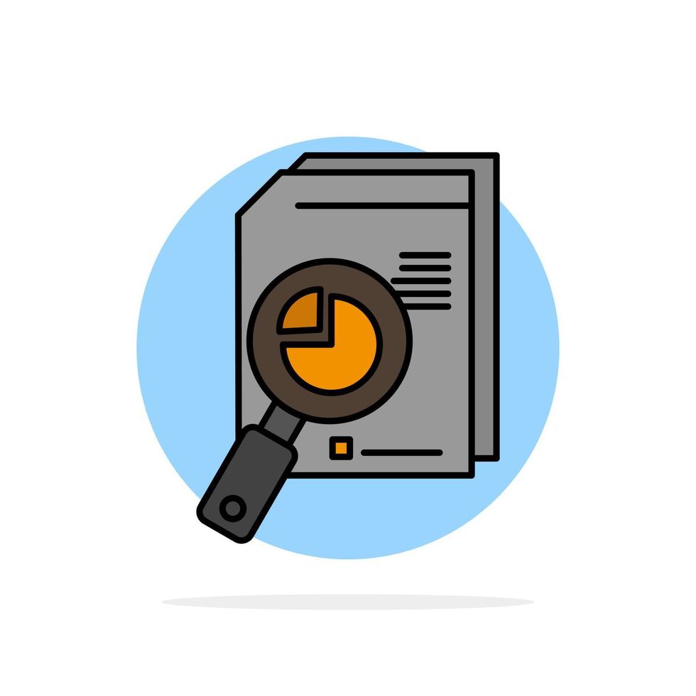Onderzoek analyse analytisch analytics tabel gegevens diagram abstract cirkel achtergrond vlak kleur icoon vector
