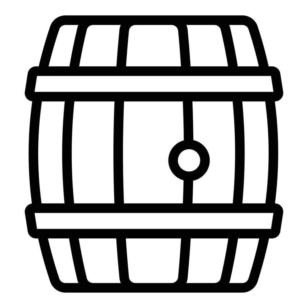 hout whisky vat icoon, schets stijl vector