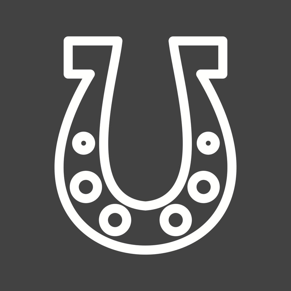 paard schoen lijn omgekeerd icoon vector