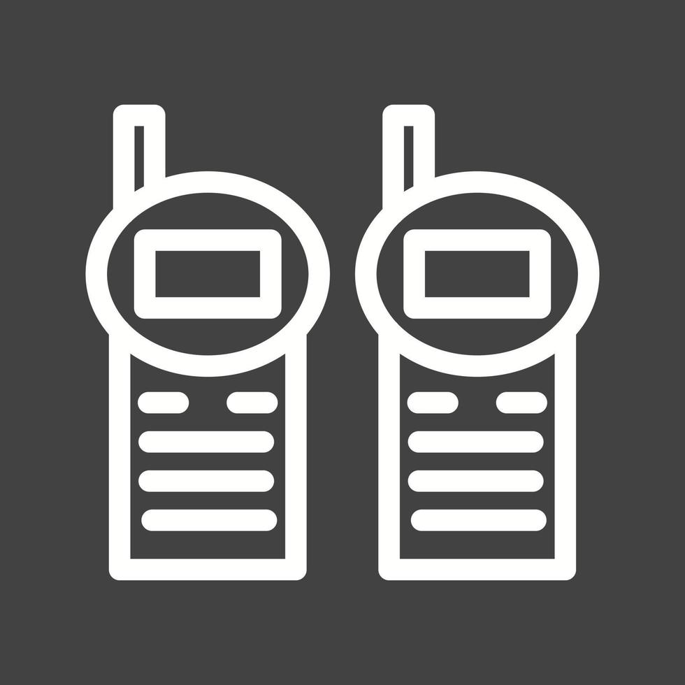 walkie talkie lijn omgekeerd pictogram vector