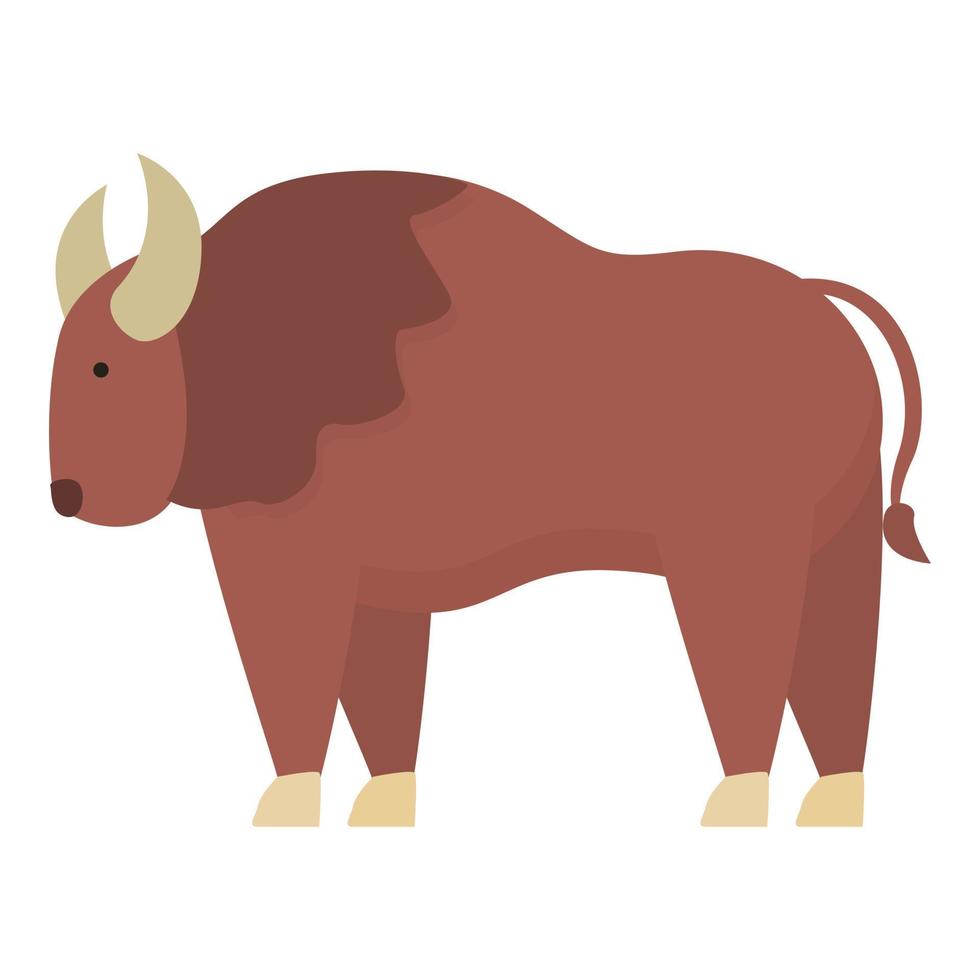 Alaska stier icoon tekenfilm vector. arctisch dier vector