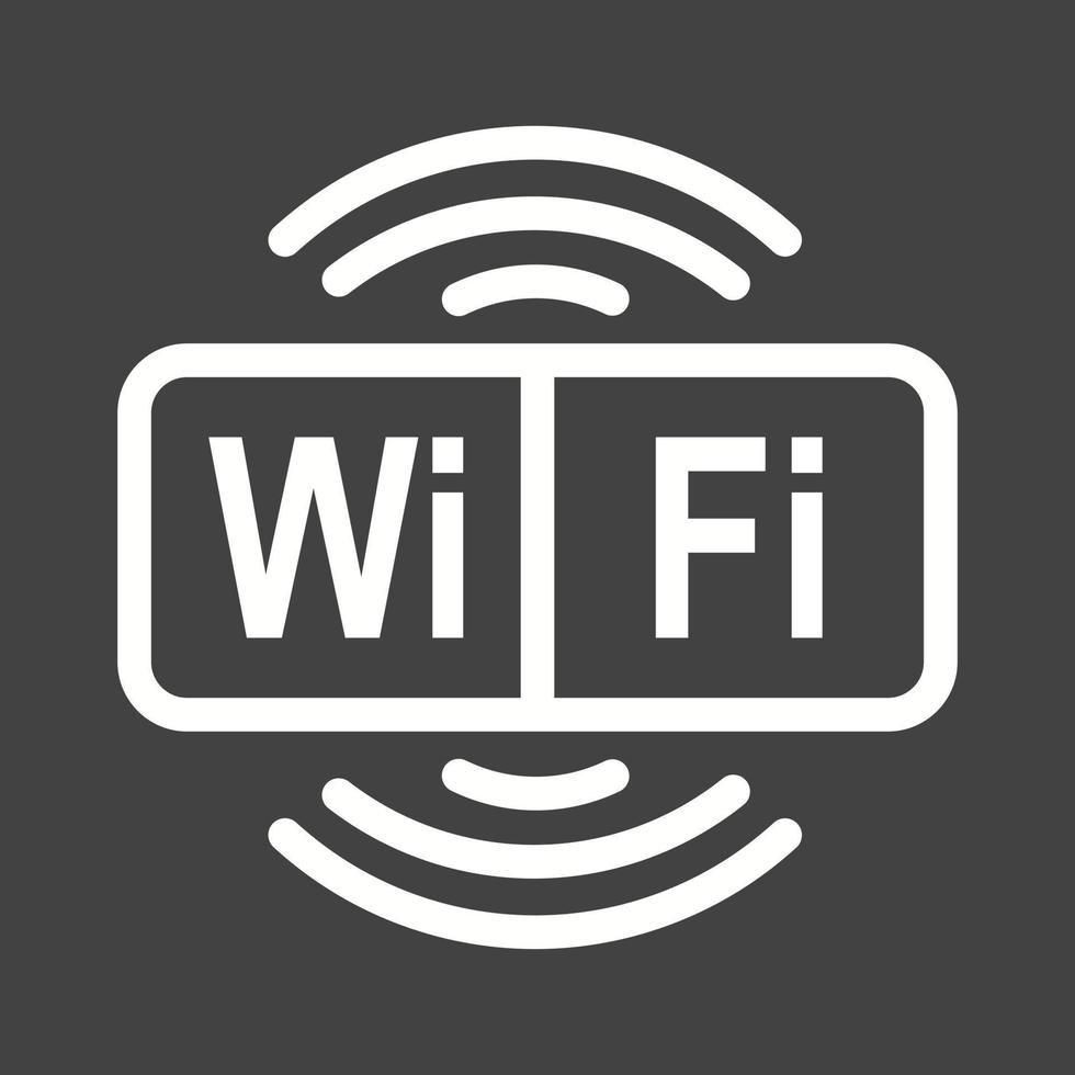 Wifi teken lijn omgekeerd icoon vector