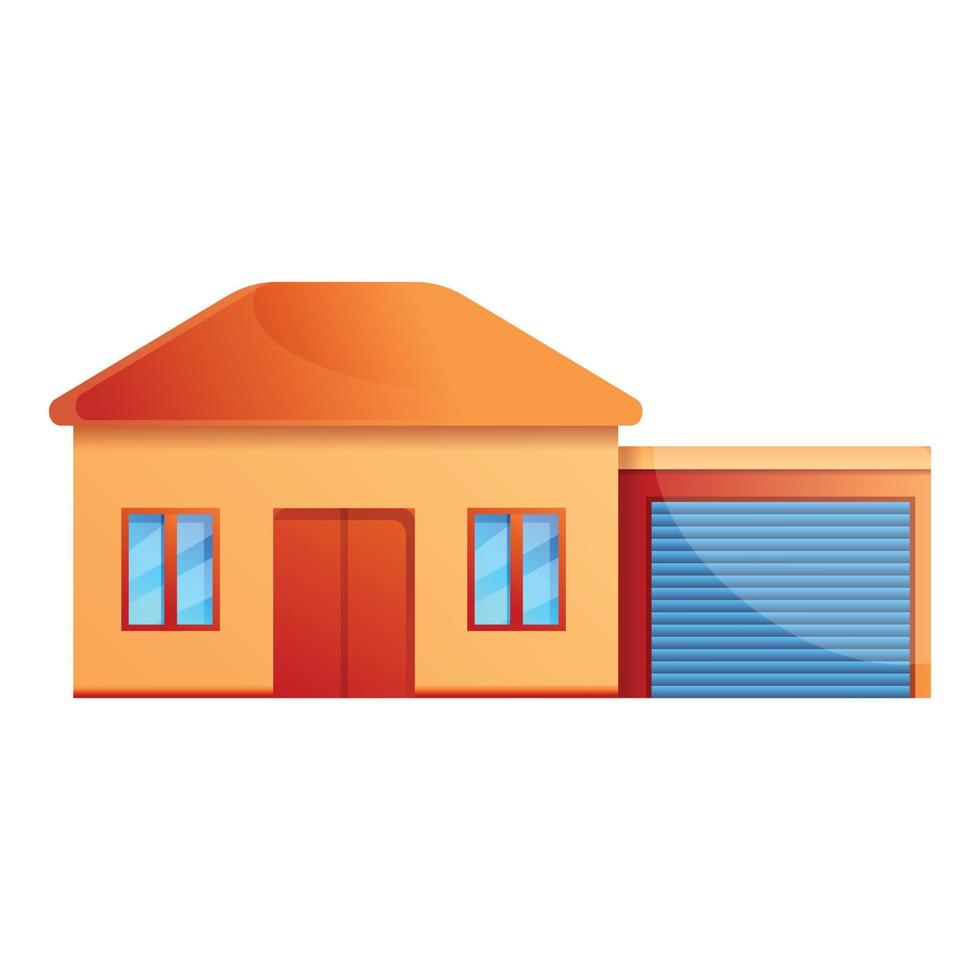 huis garage icoon, tekenfilm stijl vector