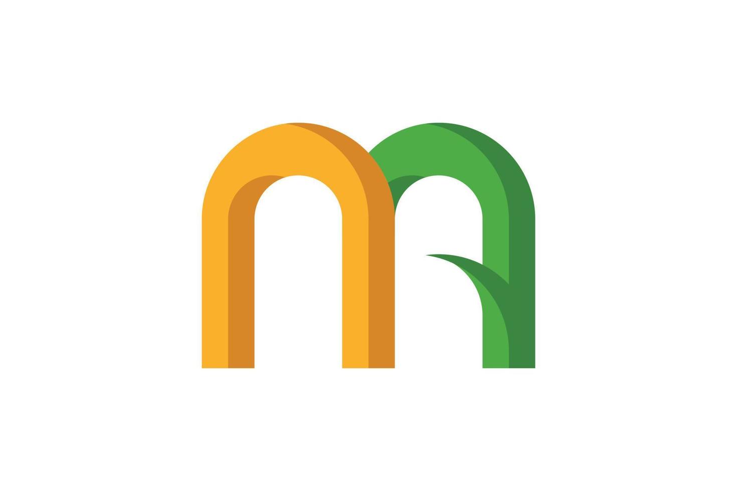 creatief brief m logo vector