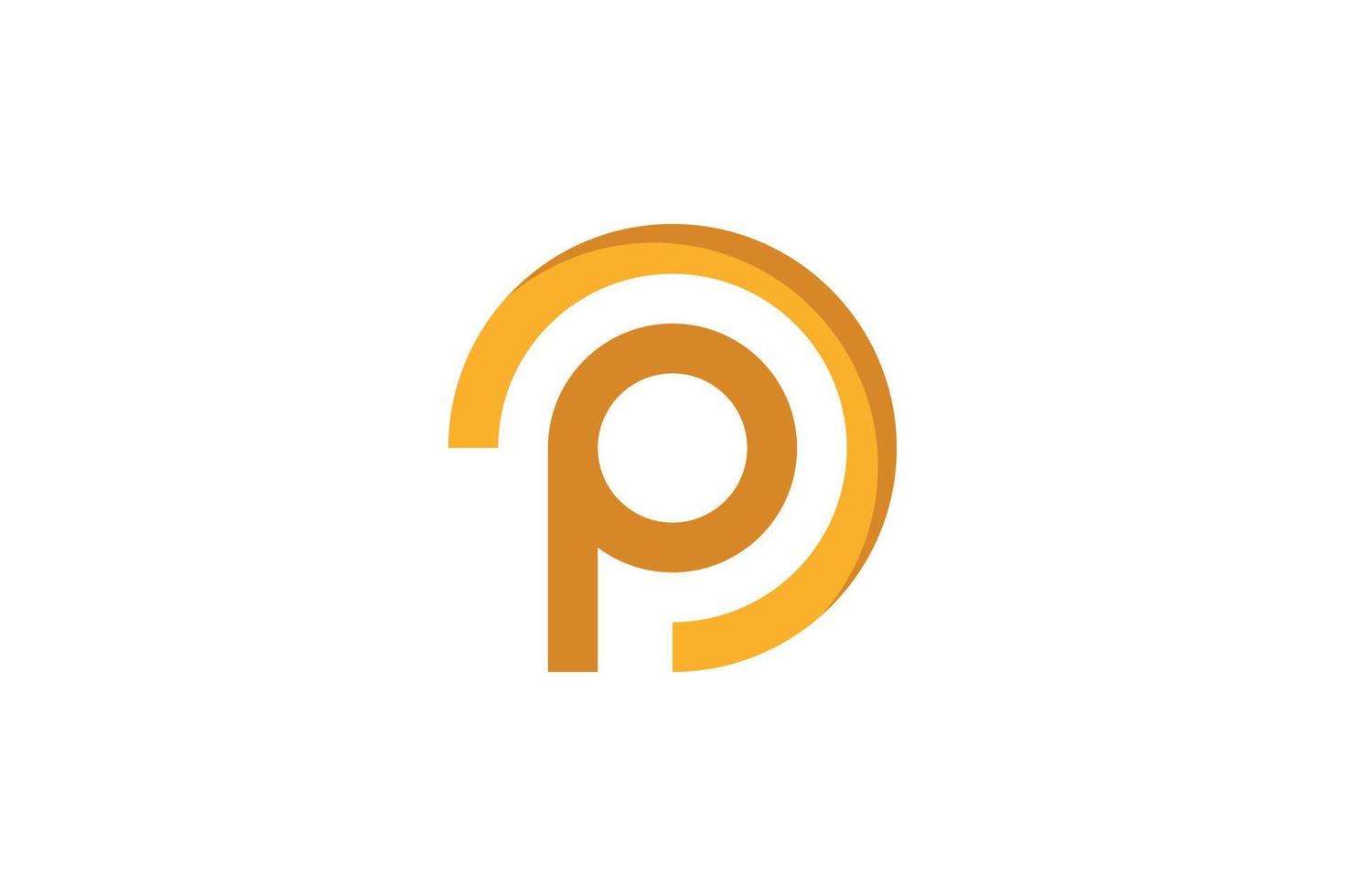 brief p modern logo vector