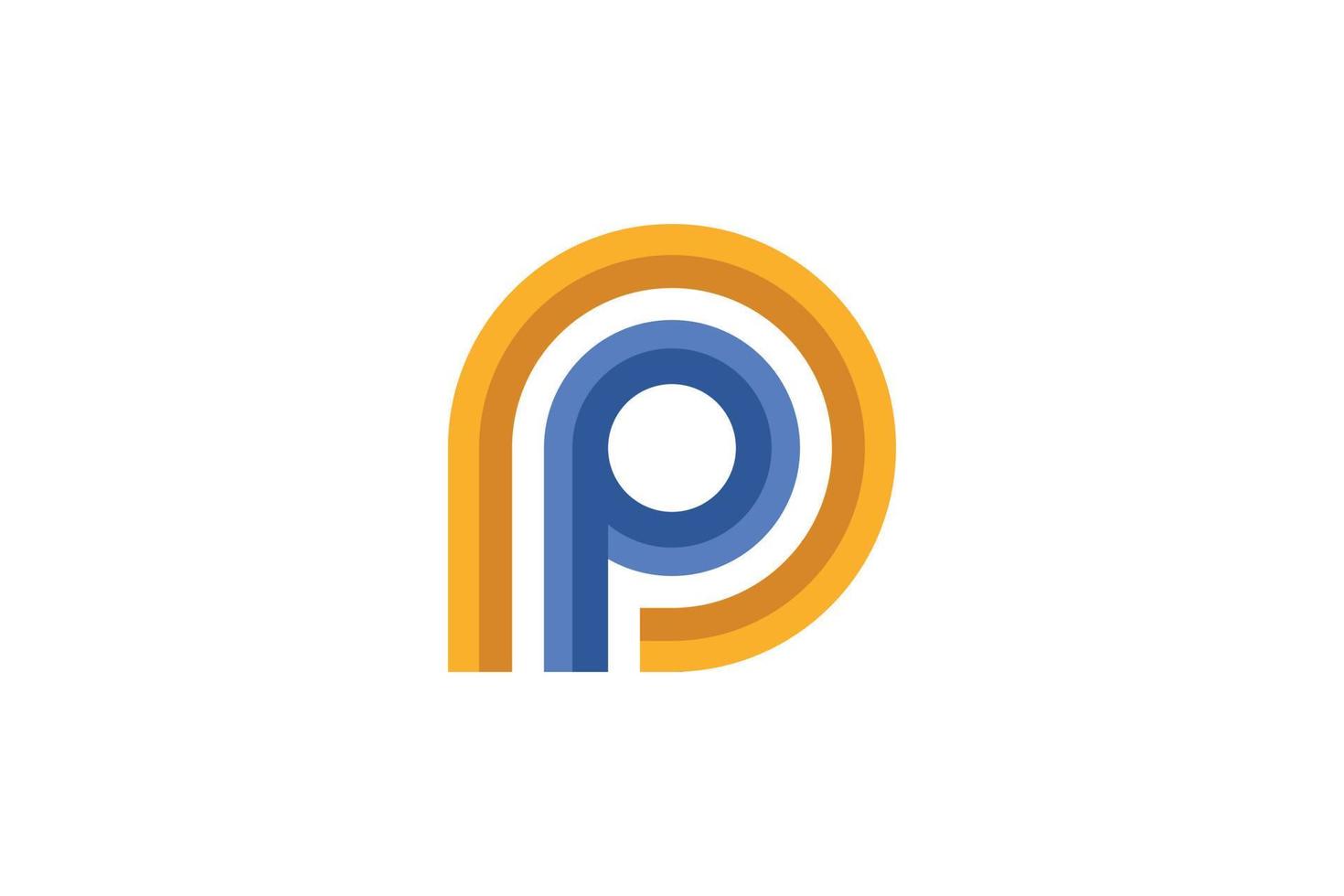 brief p modern logo vector