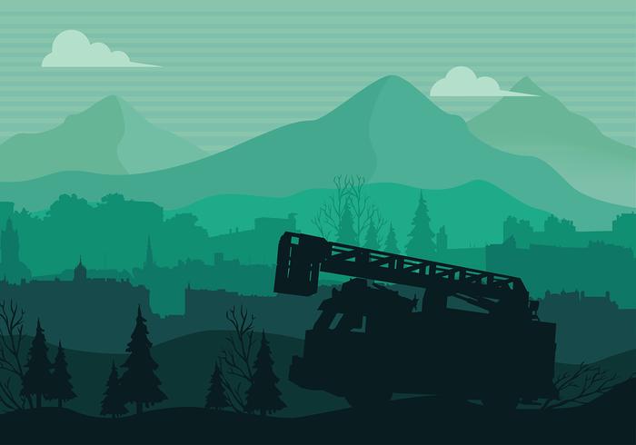 Camion Silhouette Gratis Vector