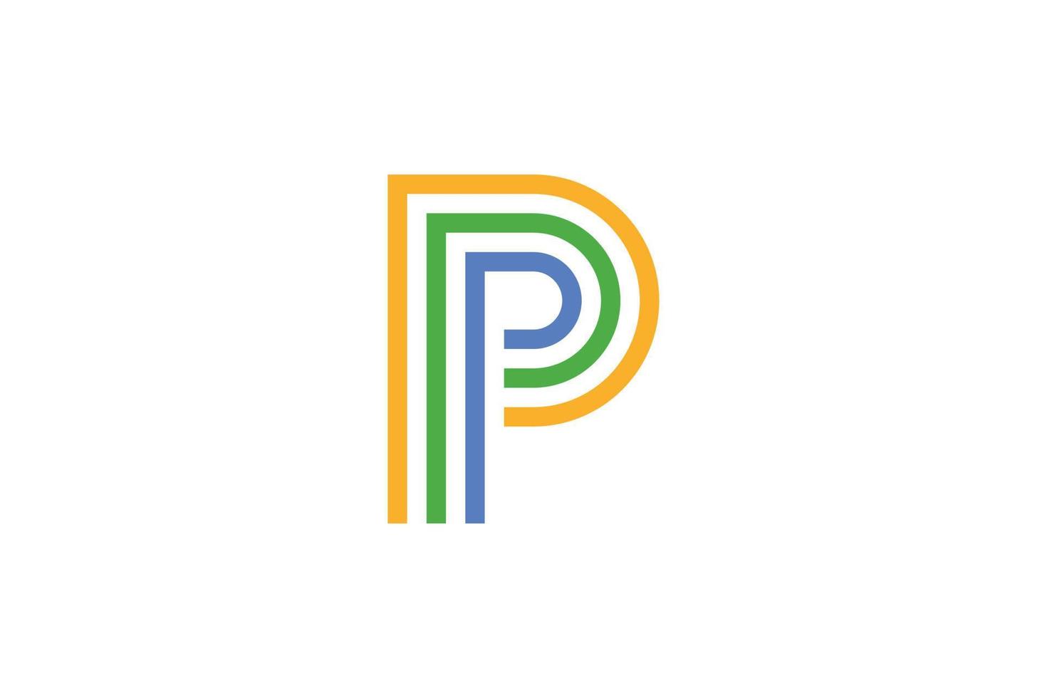 brief p modern logo vector