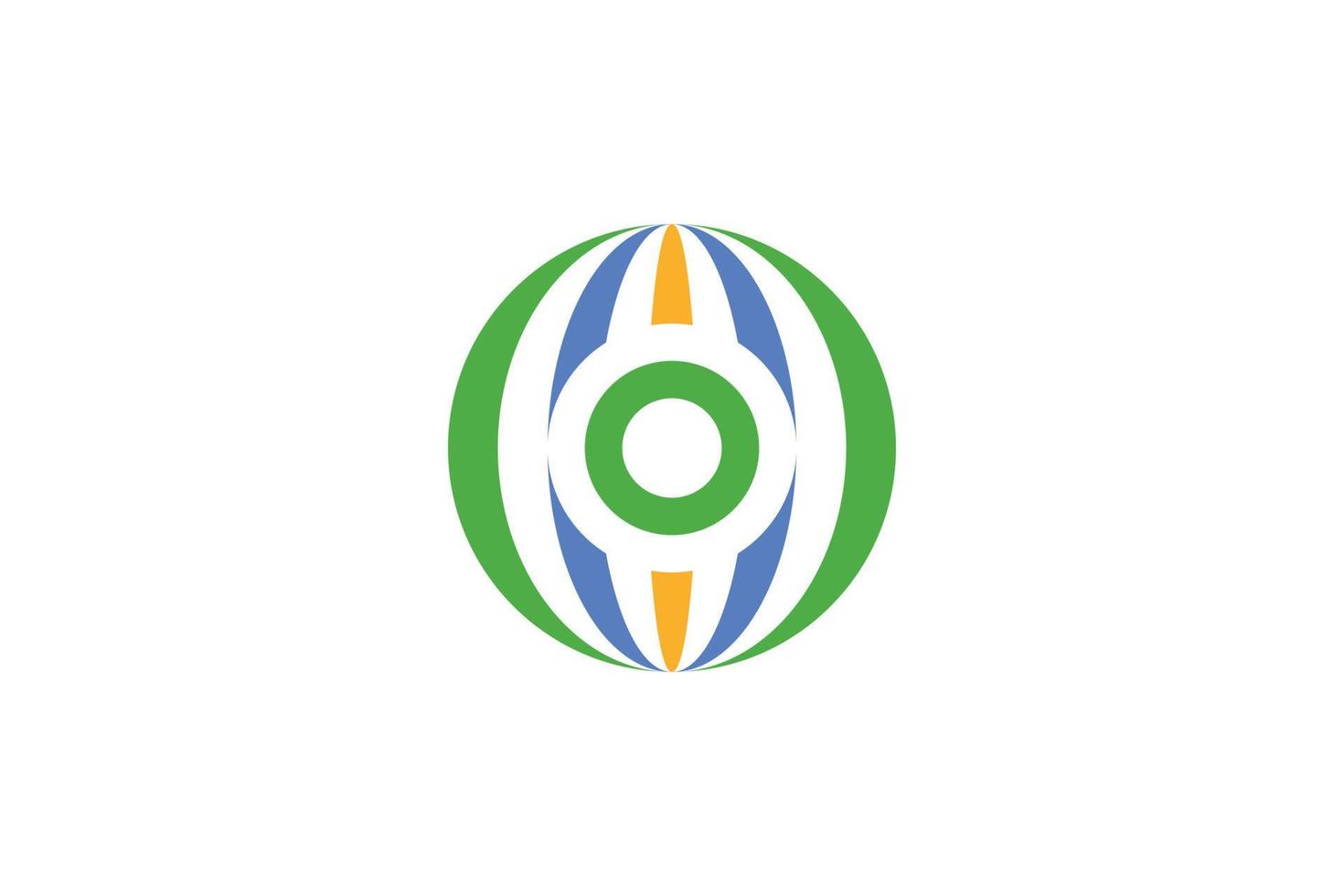 brief O kleurrijk logo vector
