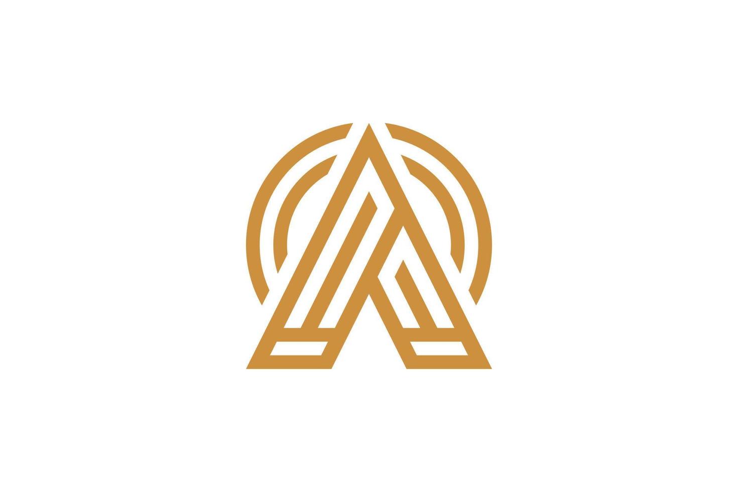 een brief creatief monoline logo vector