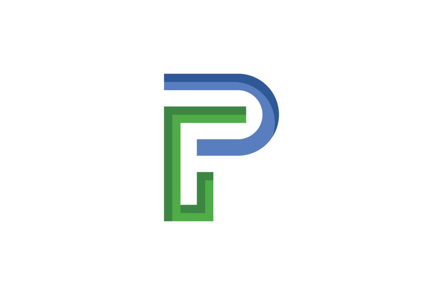 brief p modern logo vector