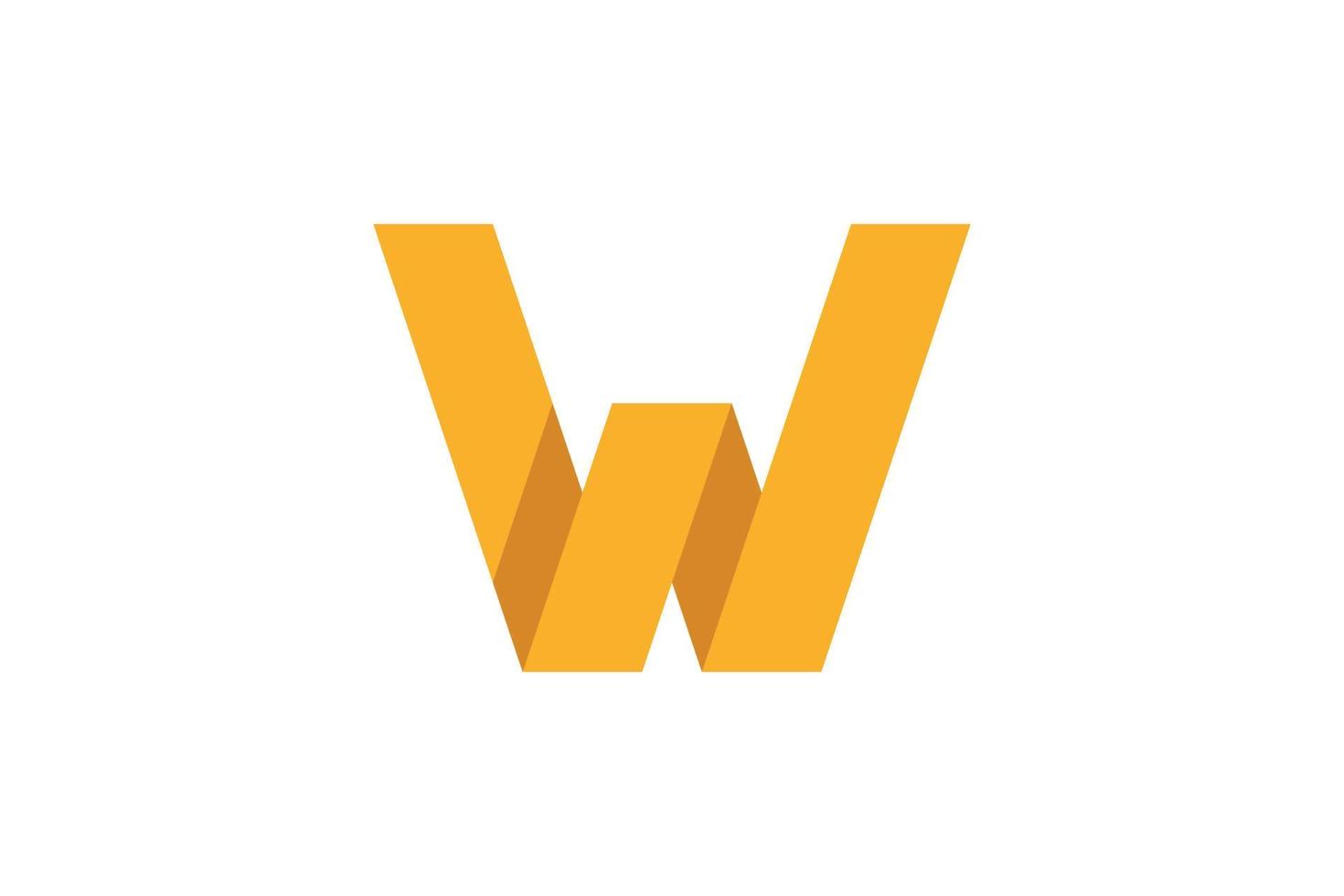 w briefsjabloon logo vector