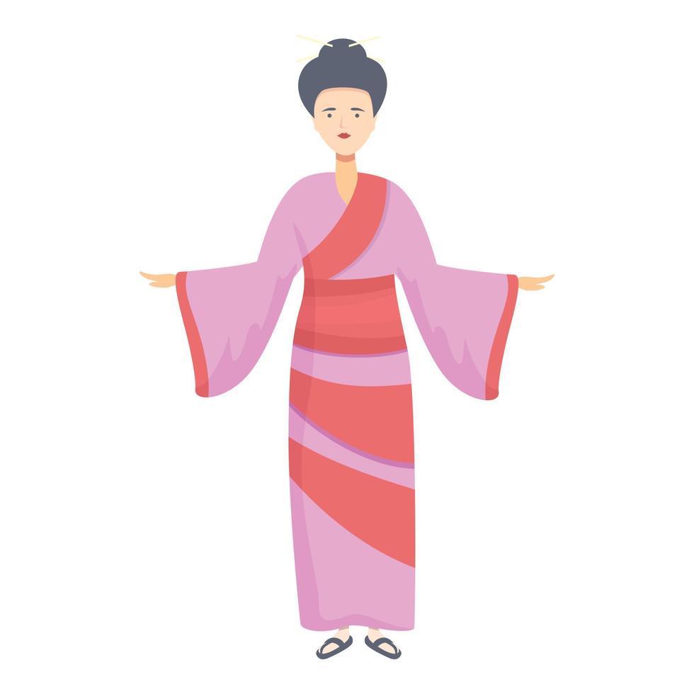 geisha haar- icoon tekenfilm vector. vrouw kimono vector