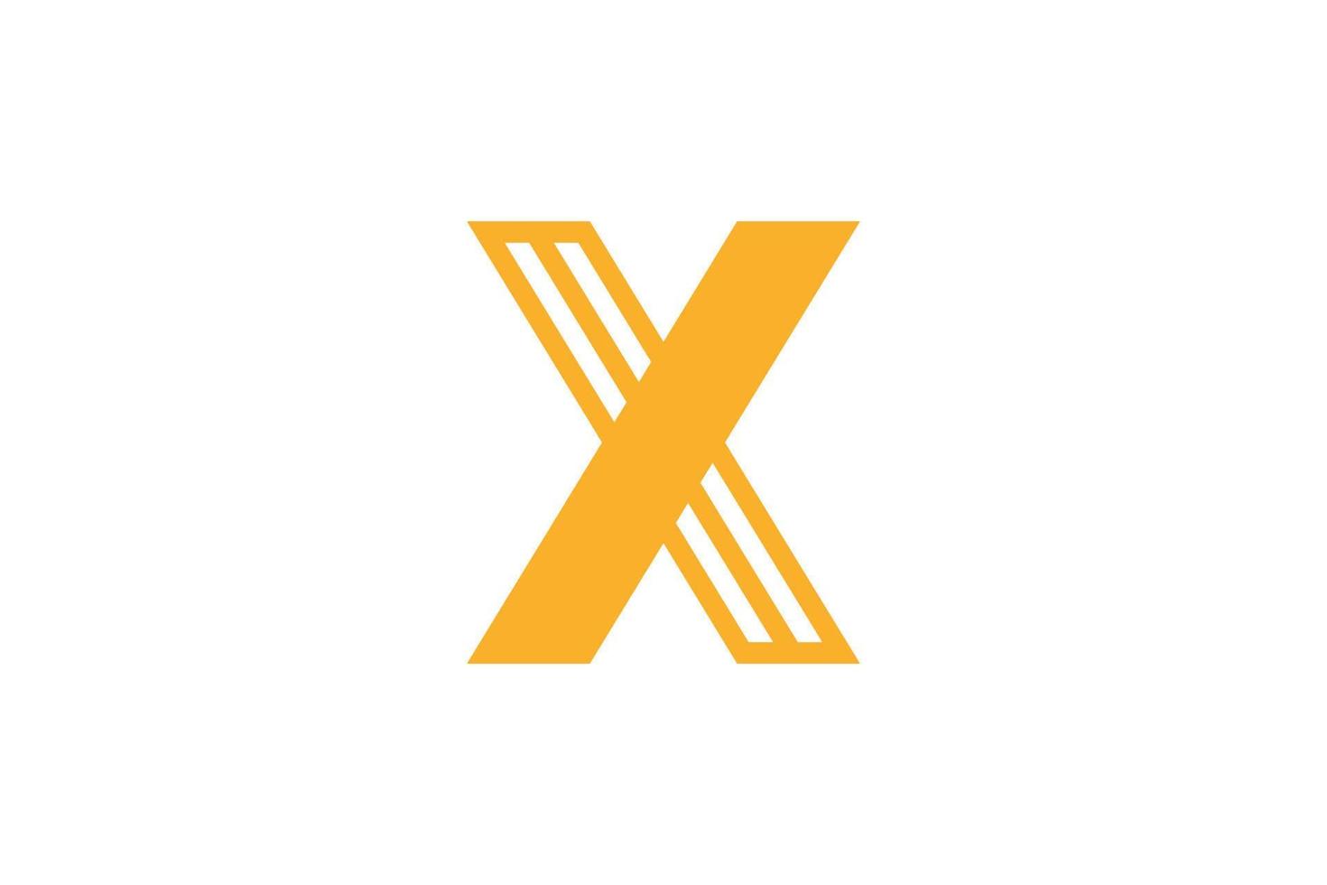 vlak ontwerp brief X logo sjabloon vector