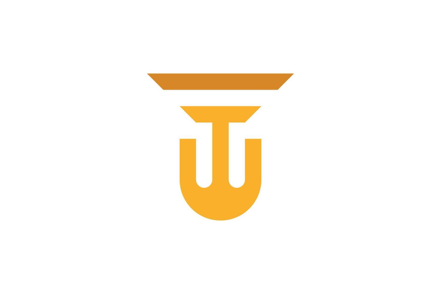 vlak ontwerp brief t logo vector