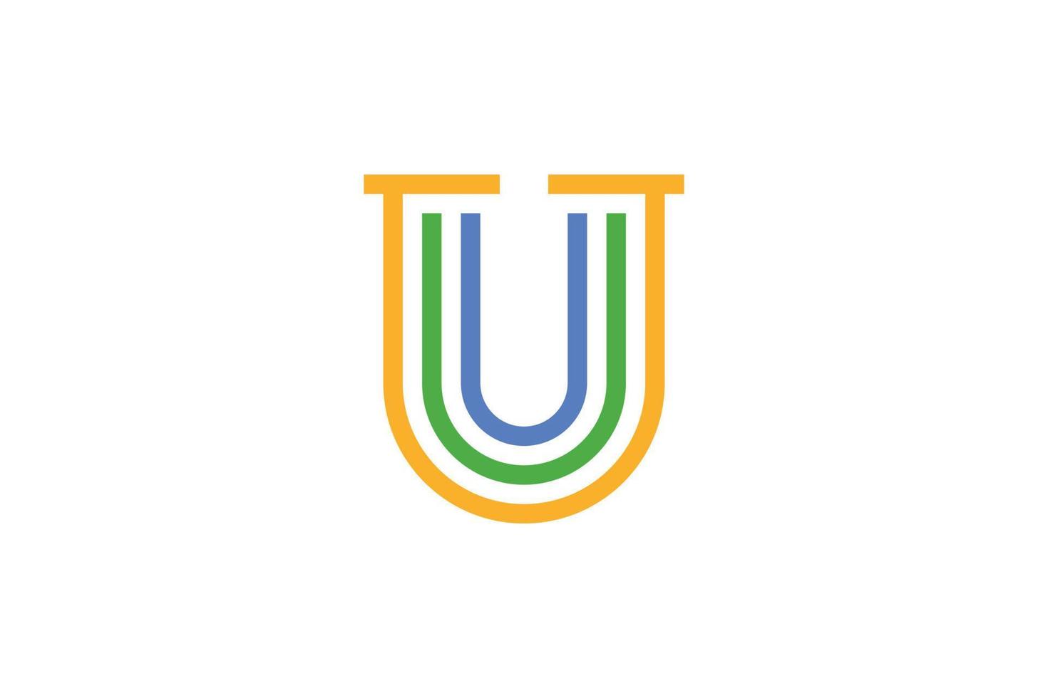 letter u abstract logo vector