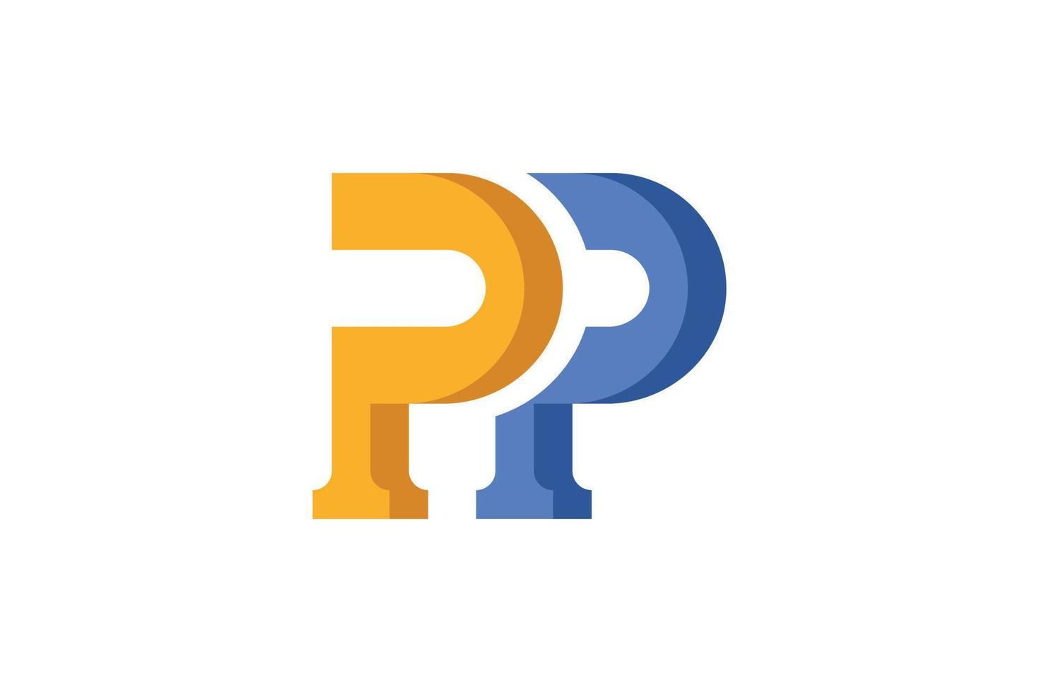 brief p modern logo vector