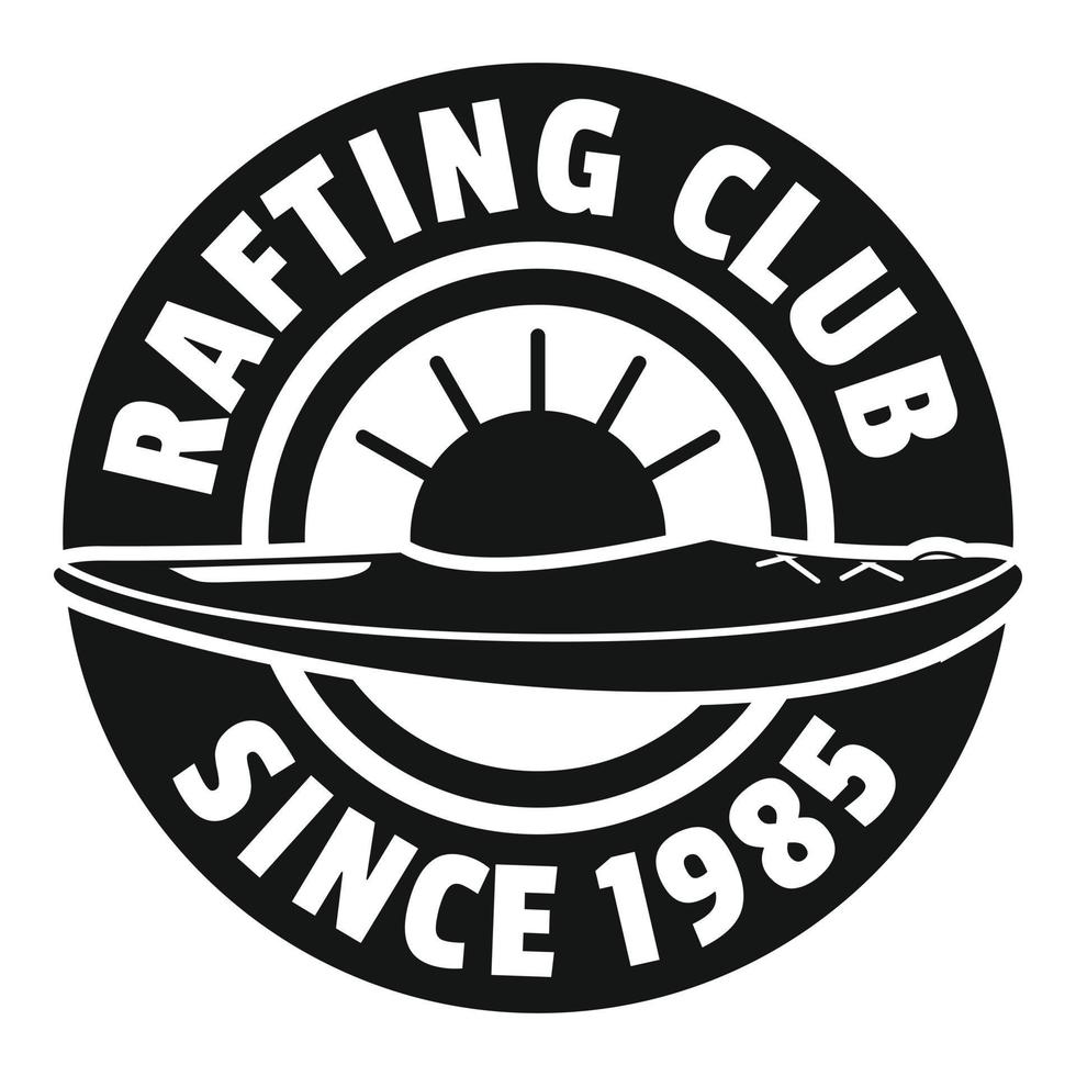 raften club logo, gemakkelijk stijl vector