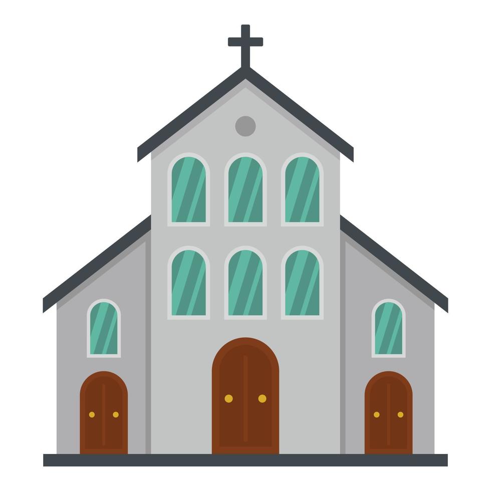 Katholiek kerk icoon, vlak stijl vector