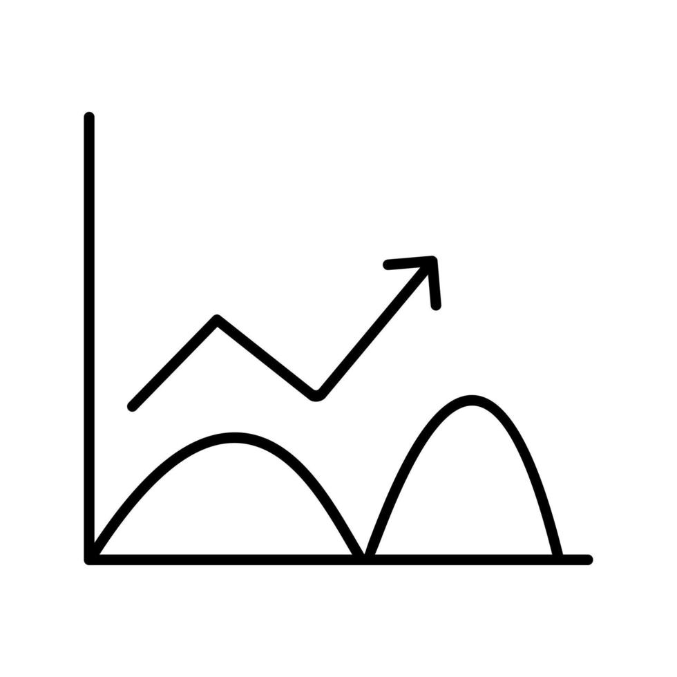 neiging in diagram vector icoon