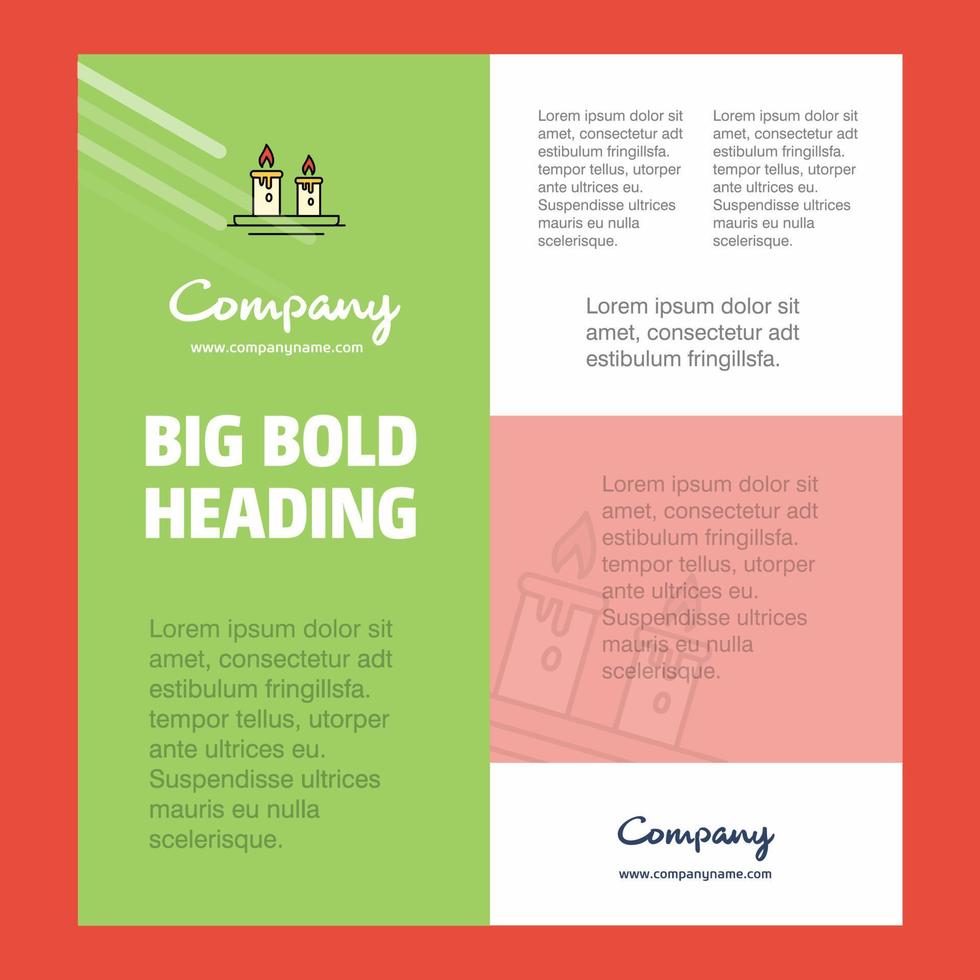 kaarsen bedrijf bedrijf poster sjabloon met plaats voor tekst en afbeeldingen vector achtergrond