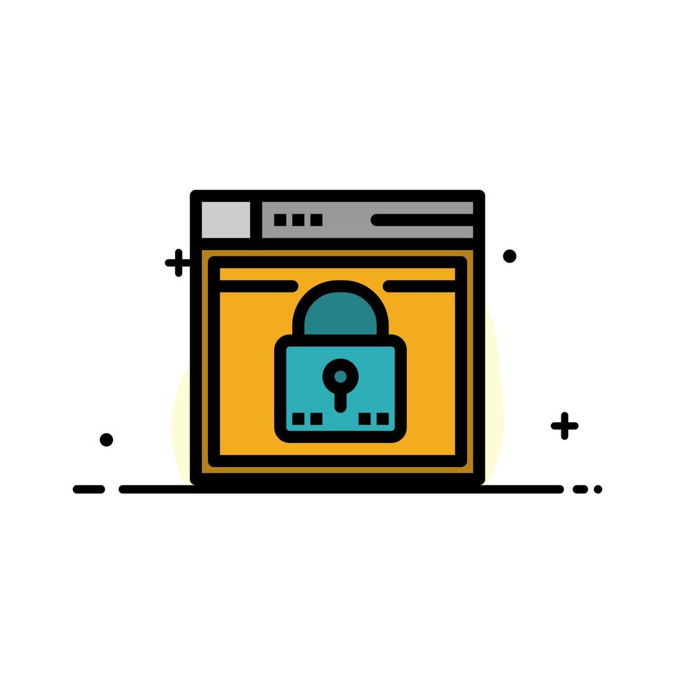Log in beveiligen web lay-out wachtwoord slot bedrijf vlak lijn gevulde icoon vector banier sjabloon