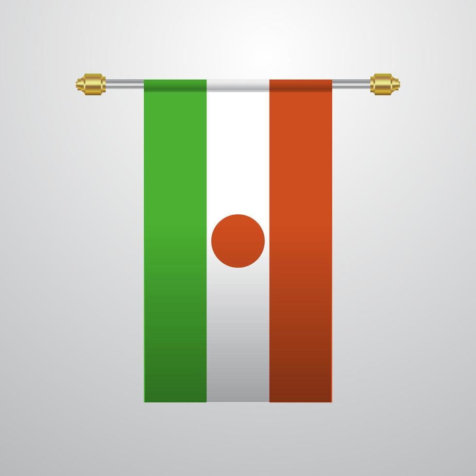 Niger hangende vlag vector