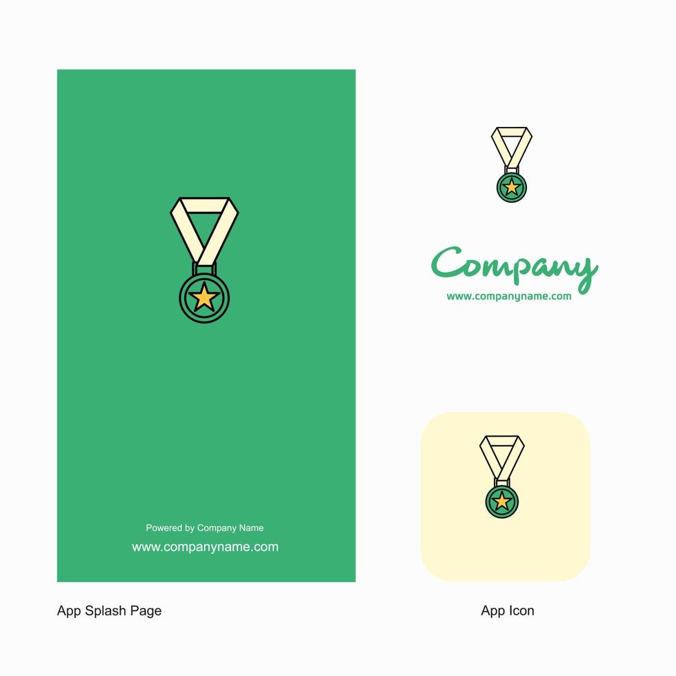 medaille bedrijf logo app icoon en plons bladzijde ontwerp creatief bedrijf app ontwerp elementen vector