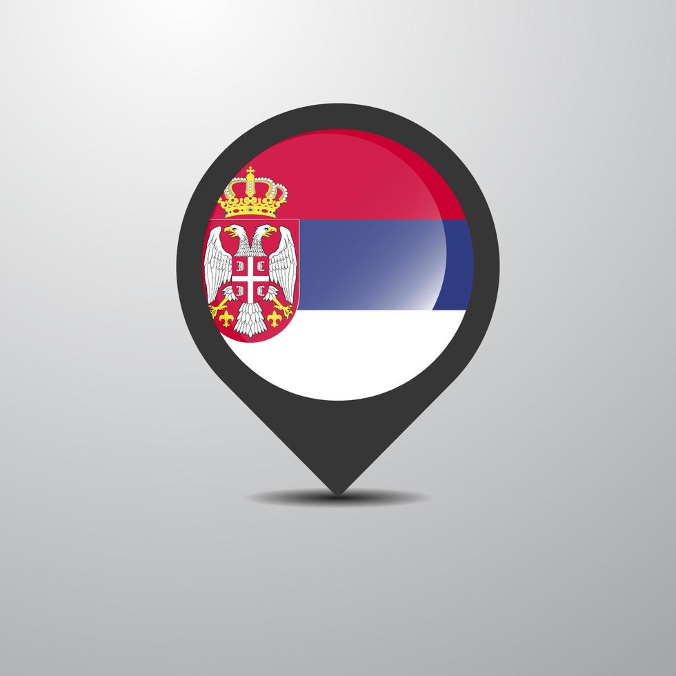 servië kaart pin vector