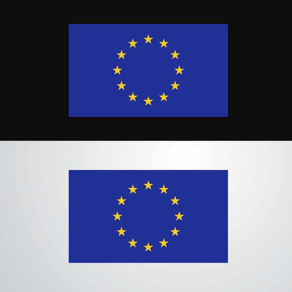Europese unie vlag banier ontwerp vector