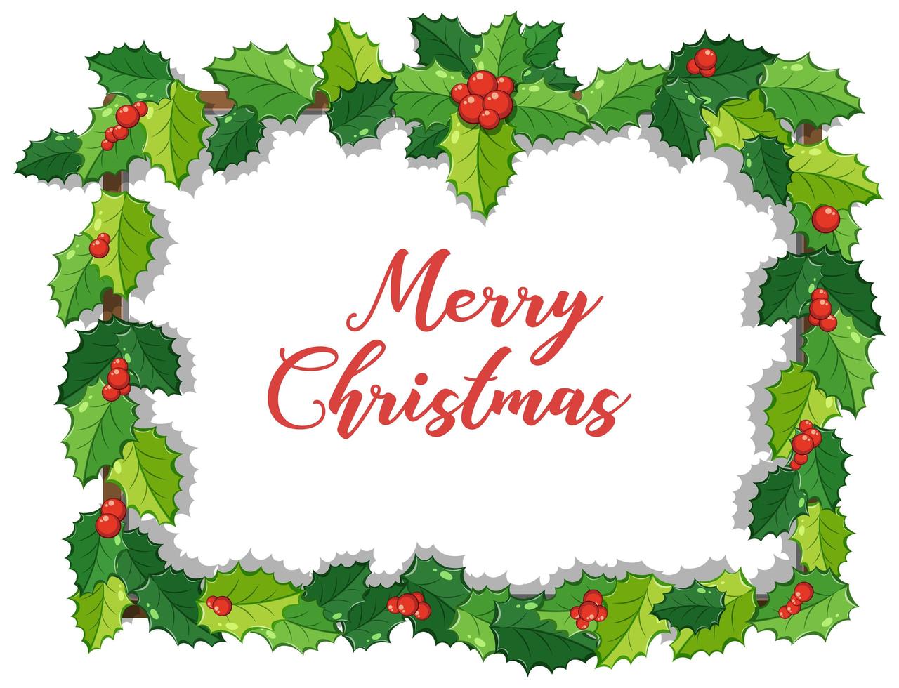 geïsoleerde merry christmas banner vector