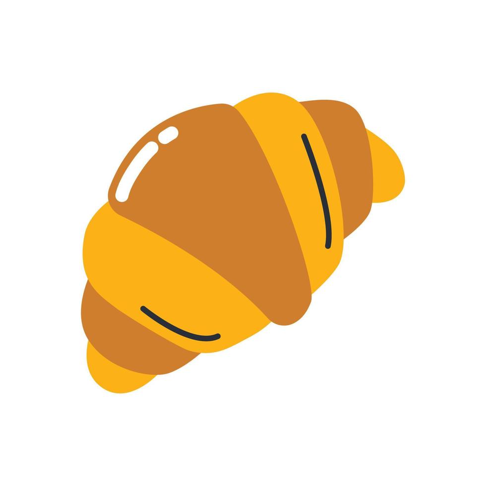 croissant. heerlijk brood, bakkerij. vector illustratie schattig ontwerp