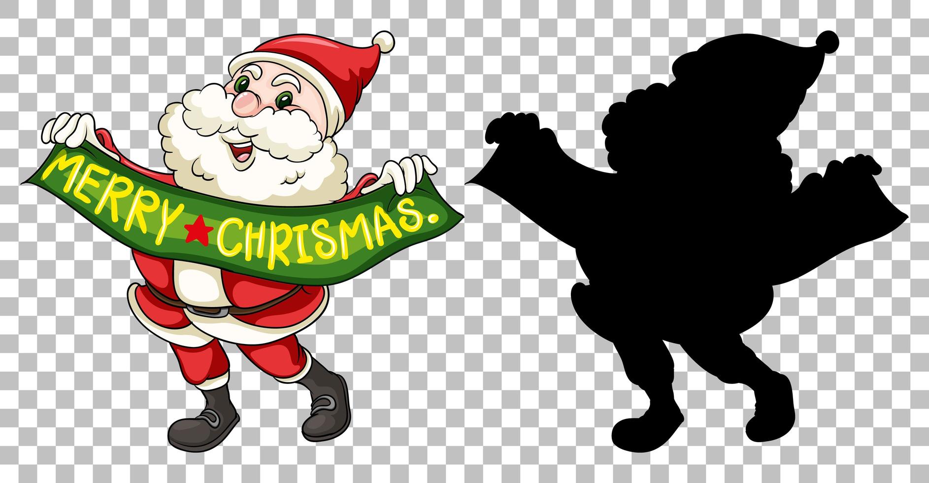 santa bedrijf merry christmas banner vector