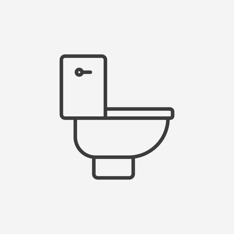 toilet schaal, wc icoon vector geïsoleerd symbool teken