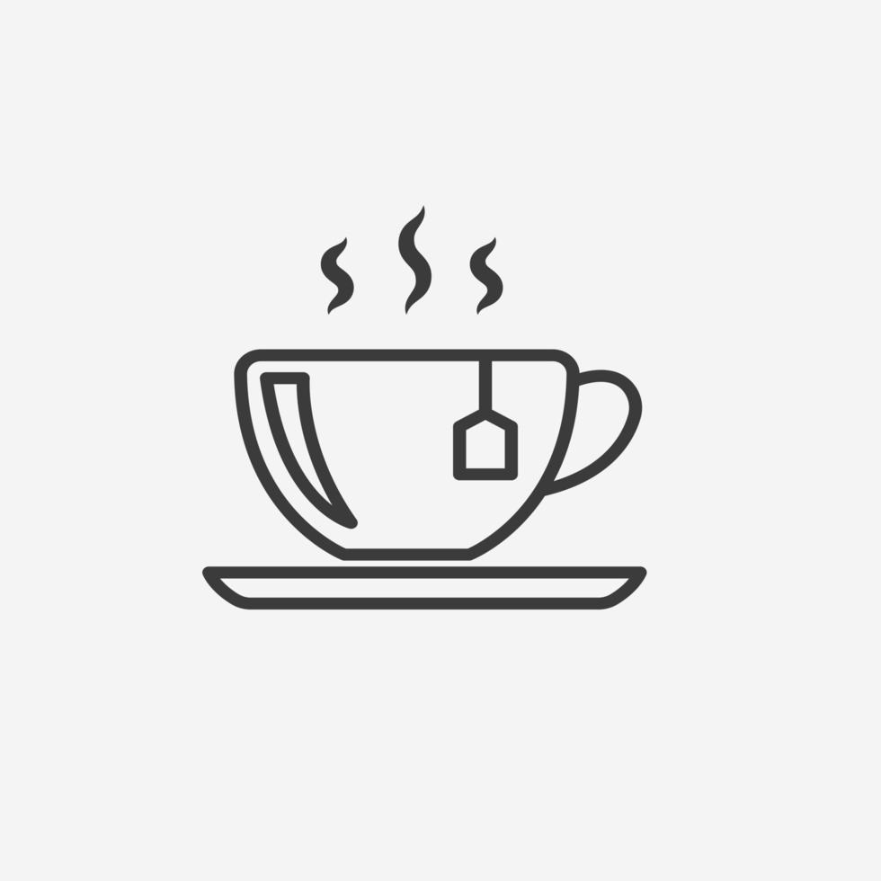 koffie, drankje, thee, theepot icoon vector geïsoleerd symbool teken