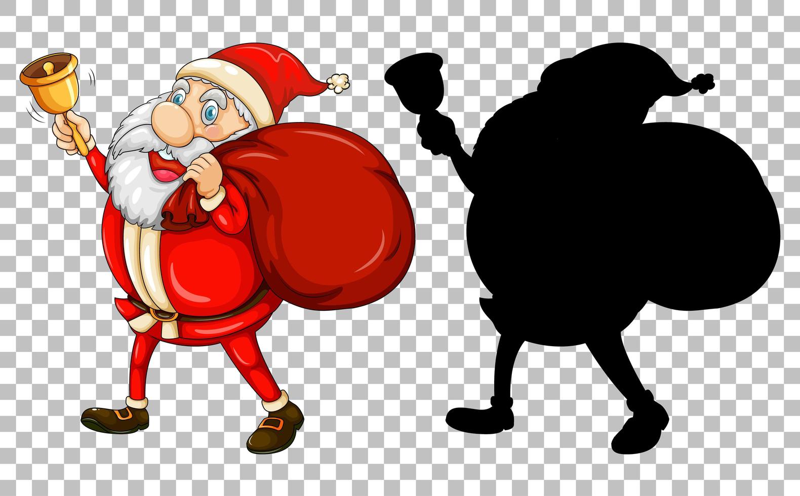 santa draagtas geschenk vector