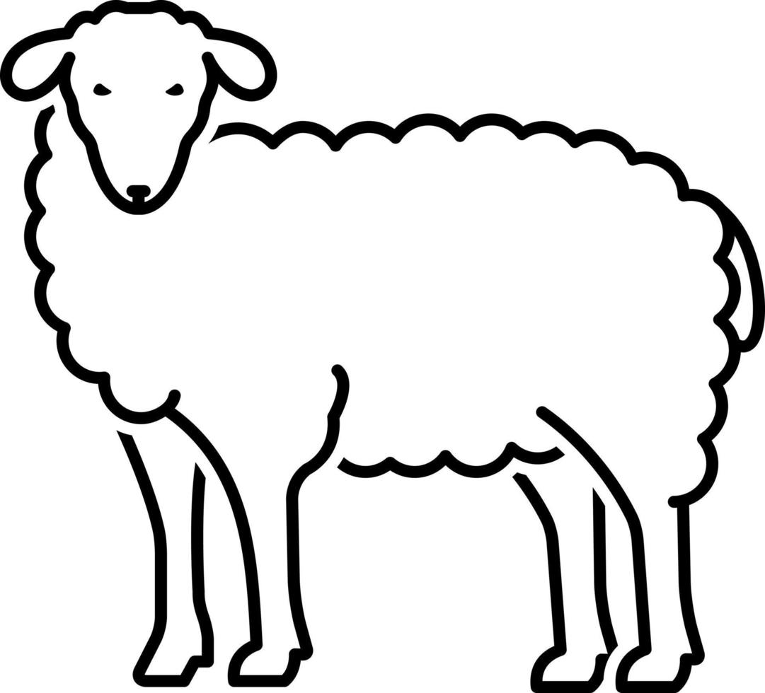 lijn icoon voor schapen vector