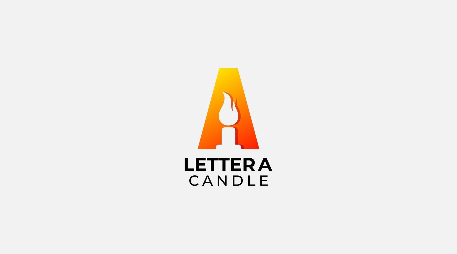 luxe brief een kaars logo ontwerp vector sjabloon