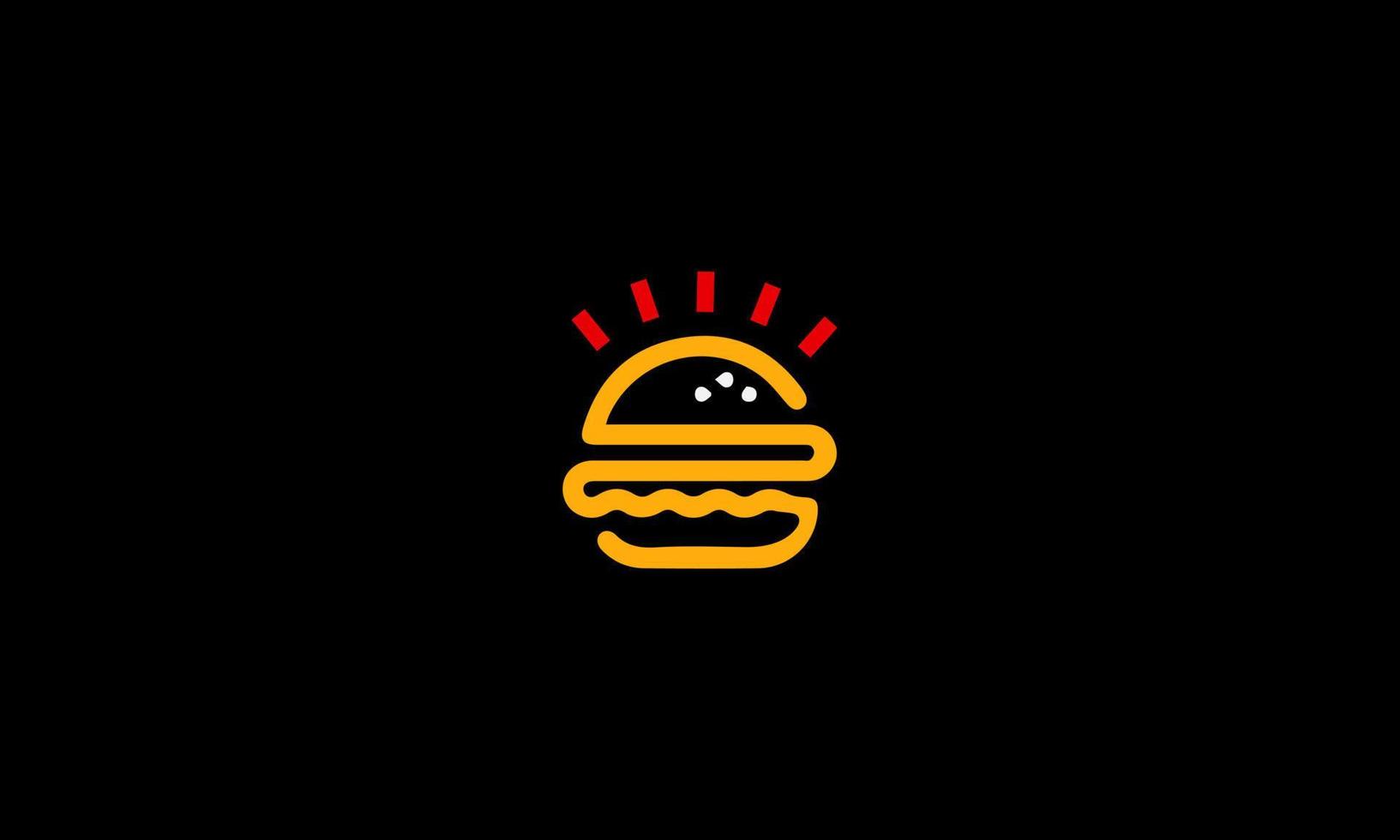 lijn kunst hamburger Hamburger logo icoon ontwerp vector