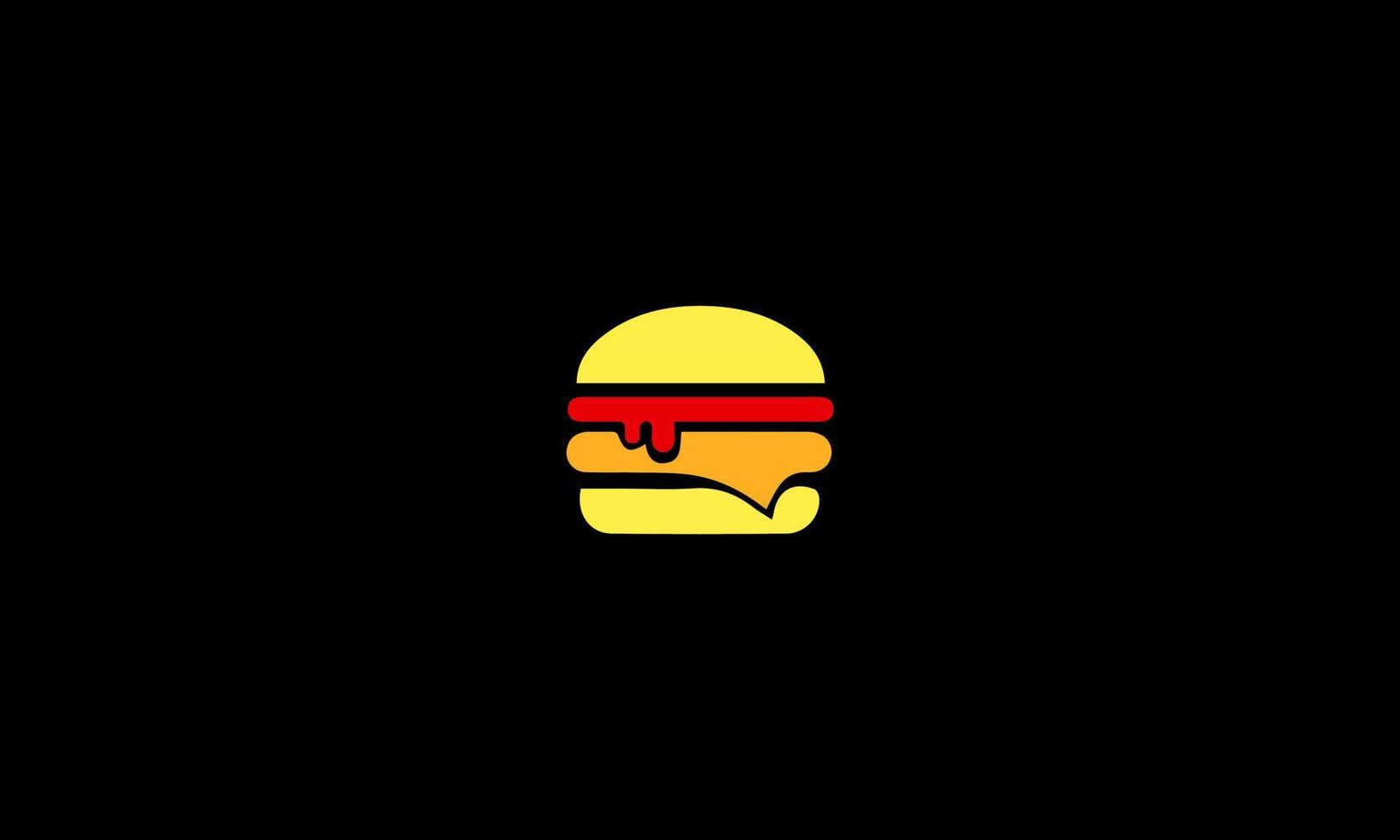 heerlijk hamburger. vlak icoon, logo of sticker voor uw ontwerp vector