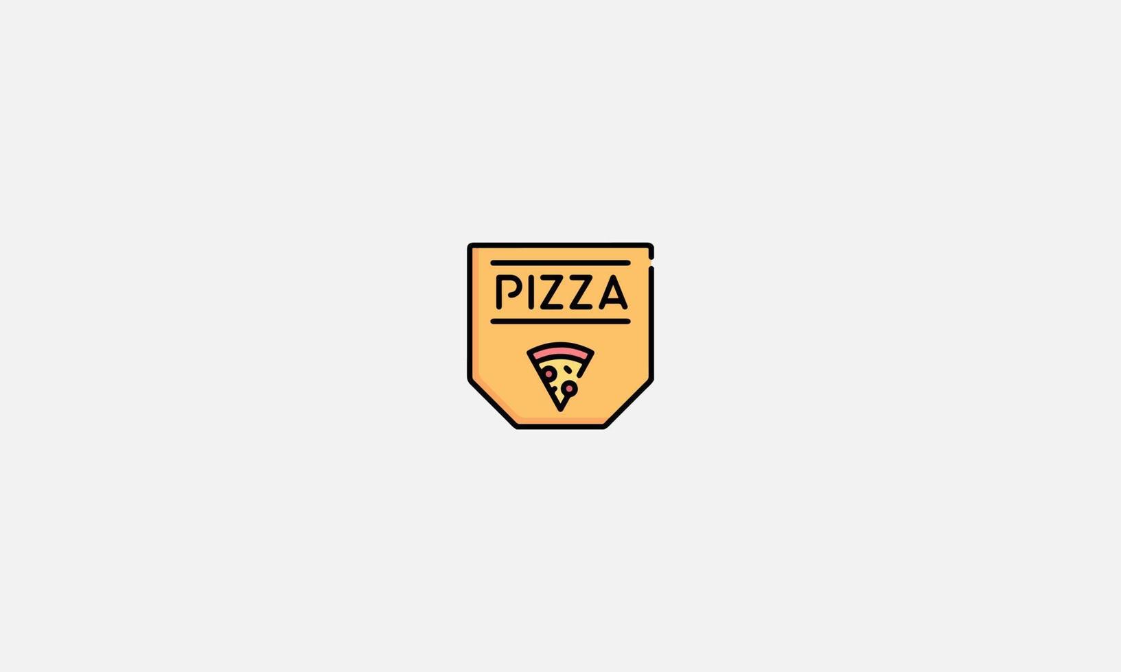 gemakkelijk vlak stijl pizza logo Aan wit achtergrond vector