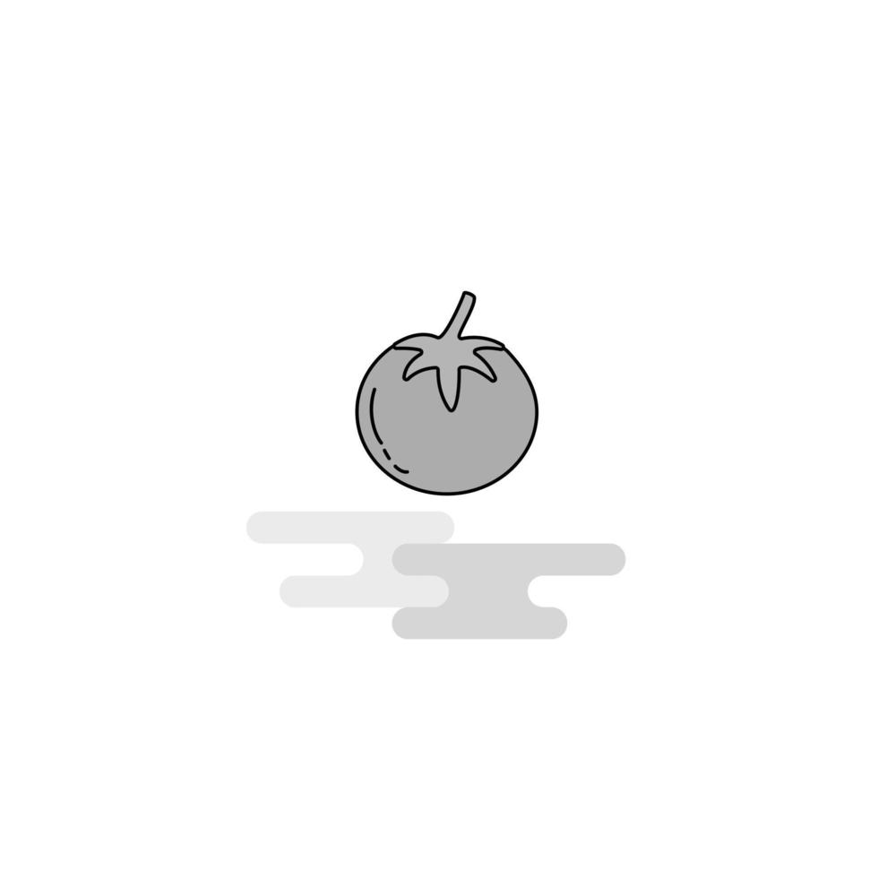 tomaat web icoon vlak lijn gevulde grijs icoon vector