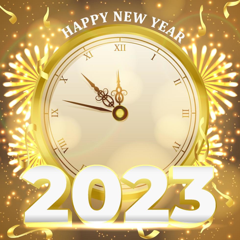 nieuw jaar 2023 countdown concept vector